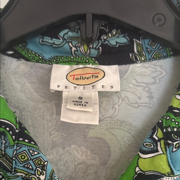 Talbots Men's Vibrant Green and Blue Shirt Jacket - Picture 2 of 6